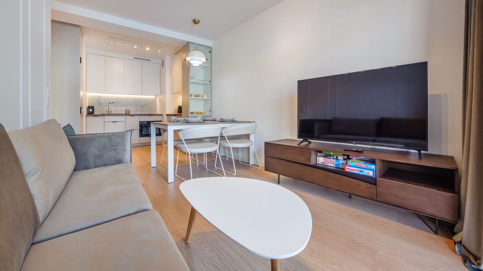 Apartment (31) | Living area | 30-inch flat-screen TV with cable channels, TV