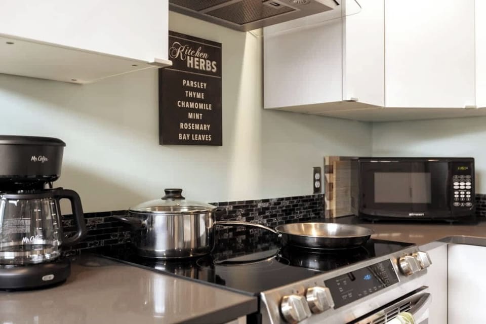 Fully stocked kitchen