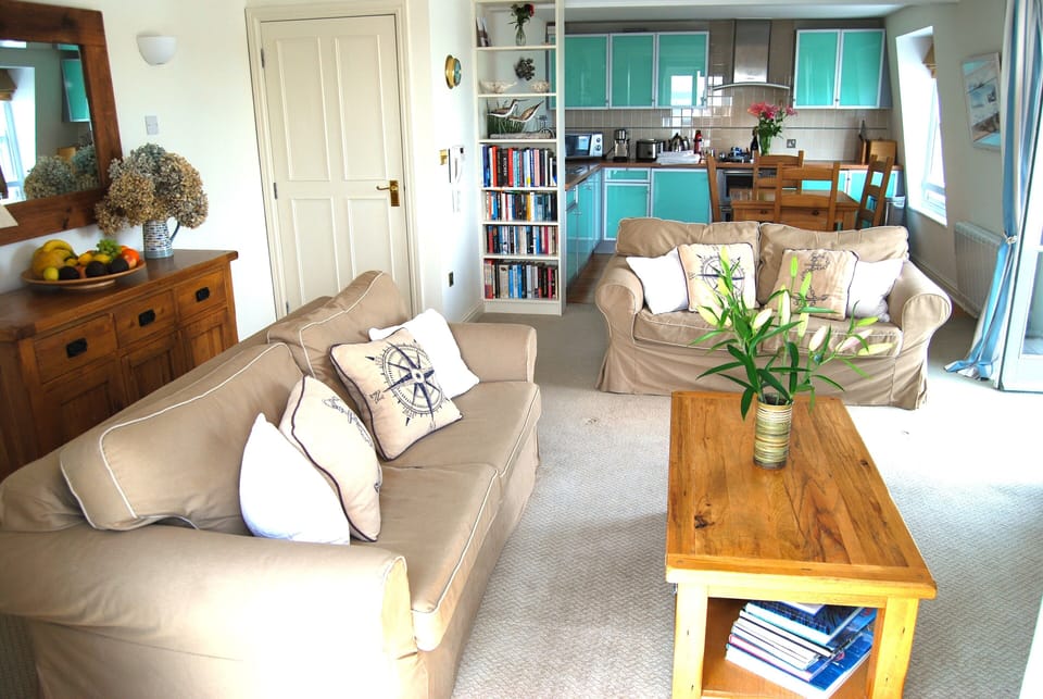 Enjoy the views from the two comfy sofas