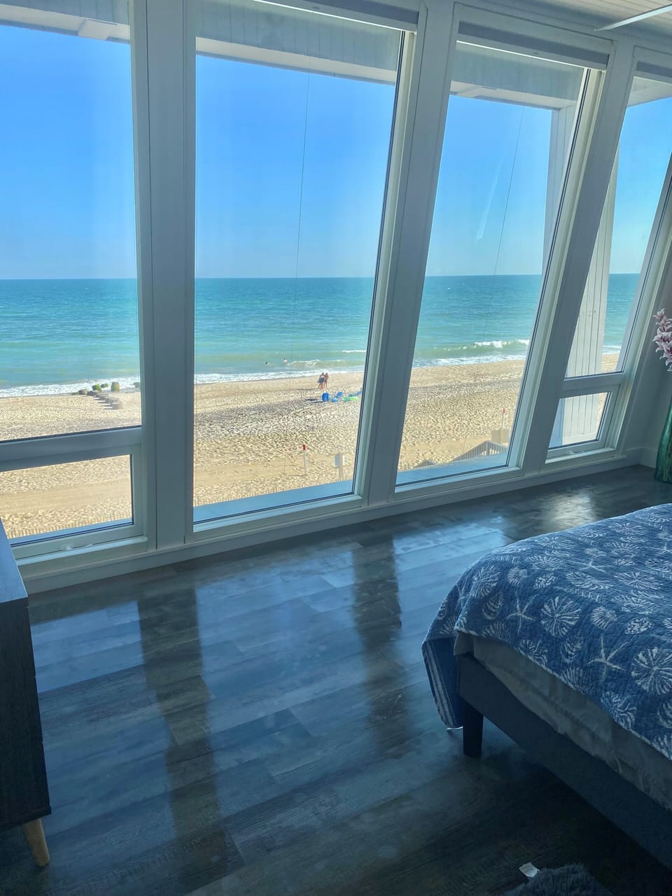 Master suite: bedroom #3 with motorized blinds, reading nook and private bath 