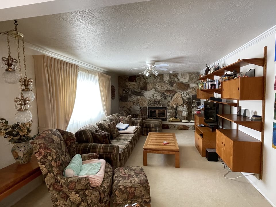 Family room, huge custom sofa