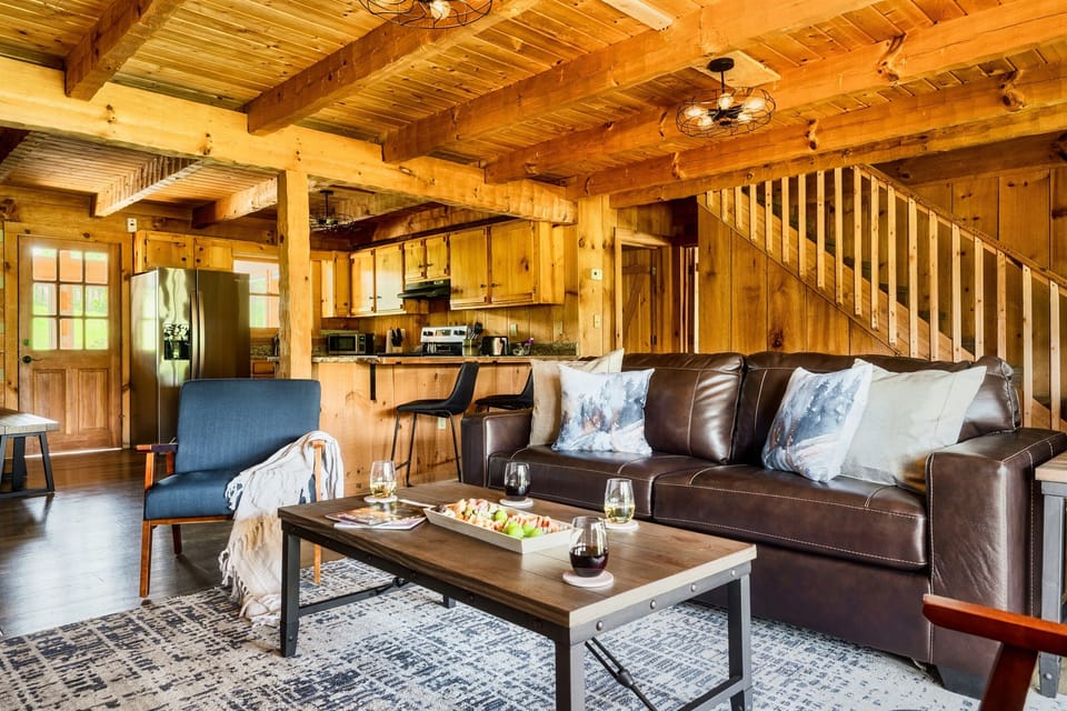 Cozy Living Room with open kitchen