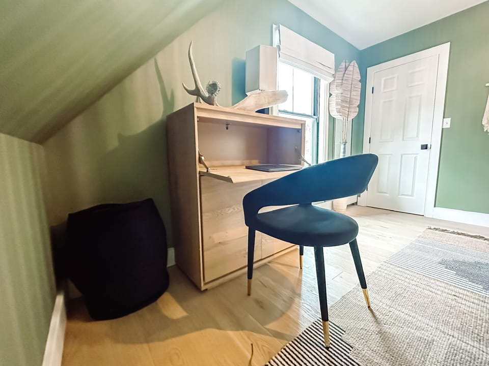 Secretary desk and chair for added workspace