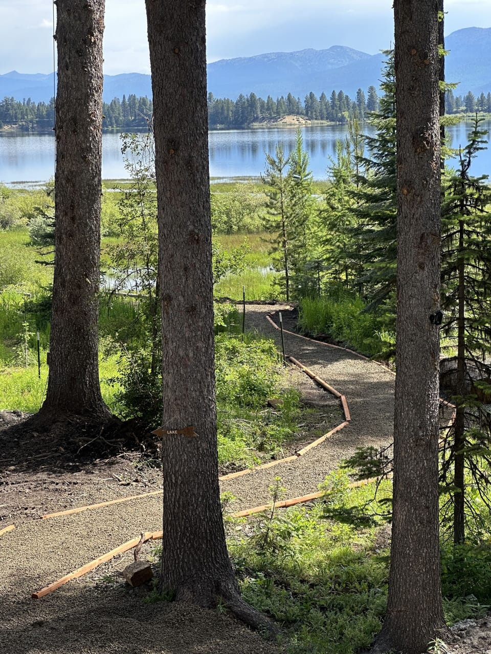 Take the four camp chairs and enjoy the view on the back of the property.