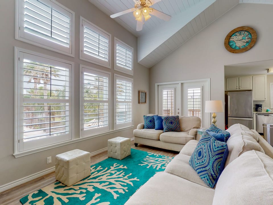 Level Two, Living Area with Queen Sleeper Sofa