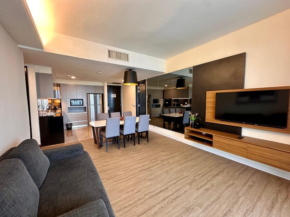 Family Suite, 3 Bedrooms | Living area | 40-inch LCD TV with satellite channels, TV
