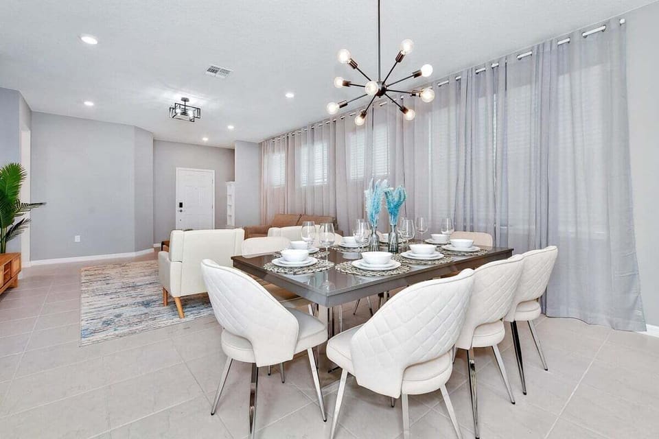 dining room and living room