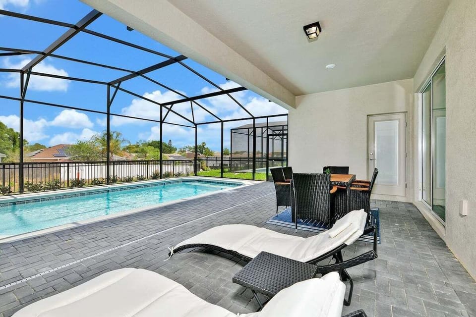 pool with furniture