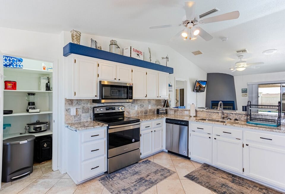 Fully stocked kitchen