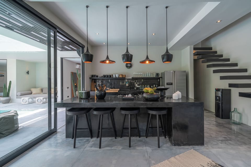 Superior Villa | Private kitchen | Fridge, stovetop, toaster, blender