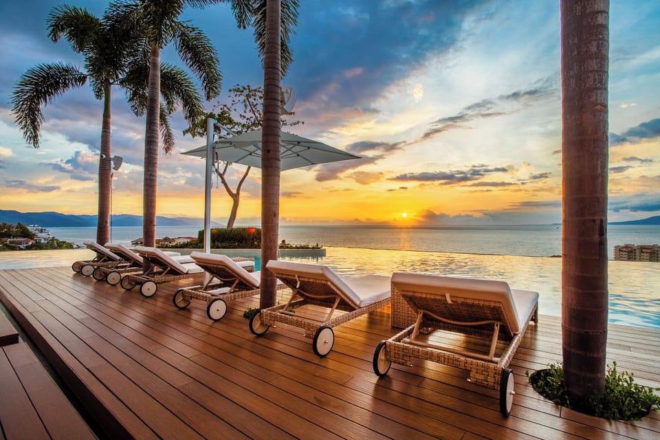 Amazing views from the rooftop at sunset