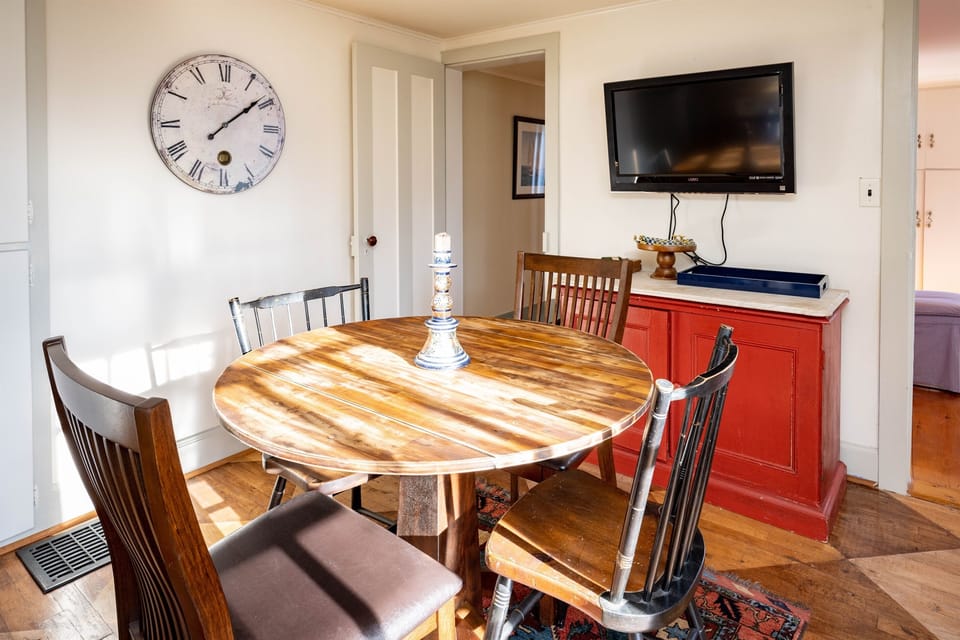 Kitchen table for a smaller group meal.