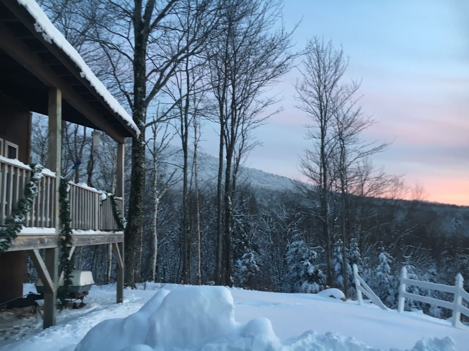East Haven Mnt behind cabin.  