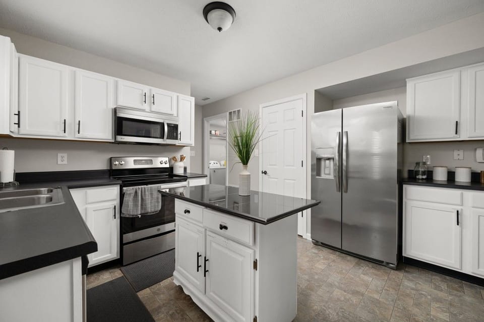 Kitchen with stainless appliances
