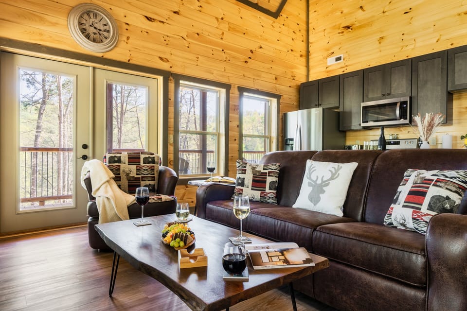 Main floor living room with sleeper sofa