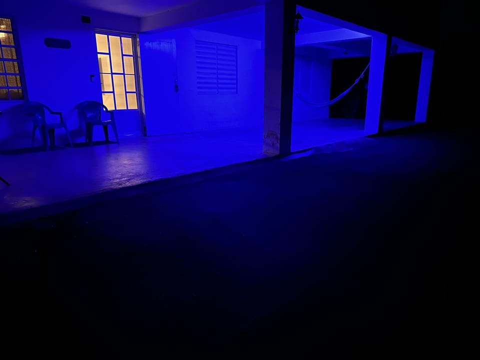 Hang out outside in the evenings with color changing LED lights
