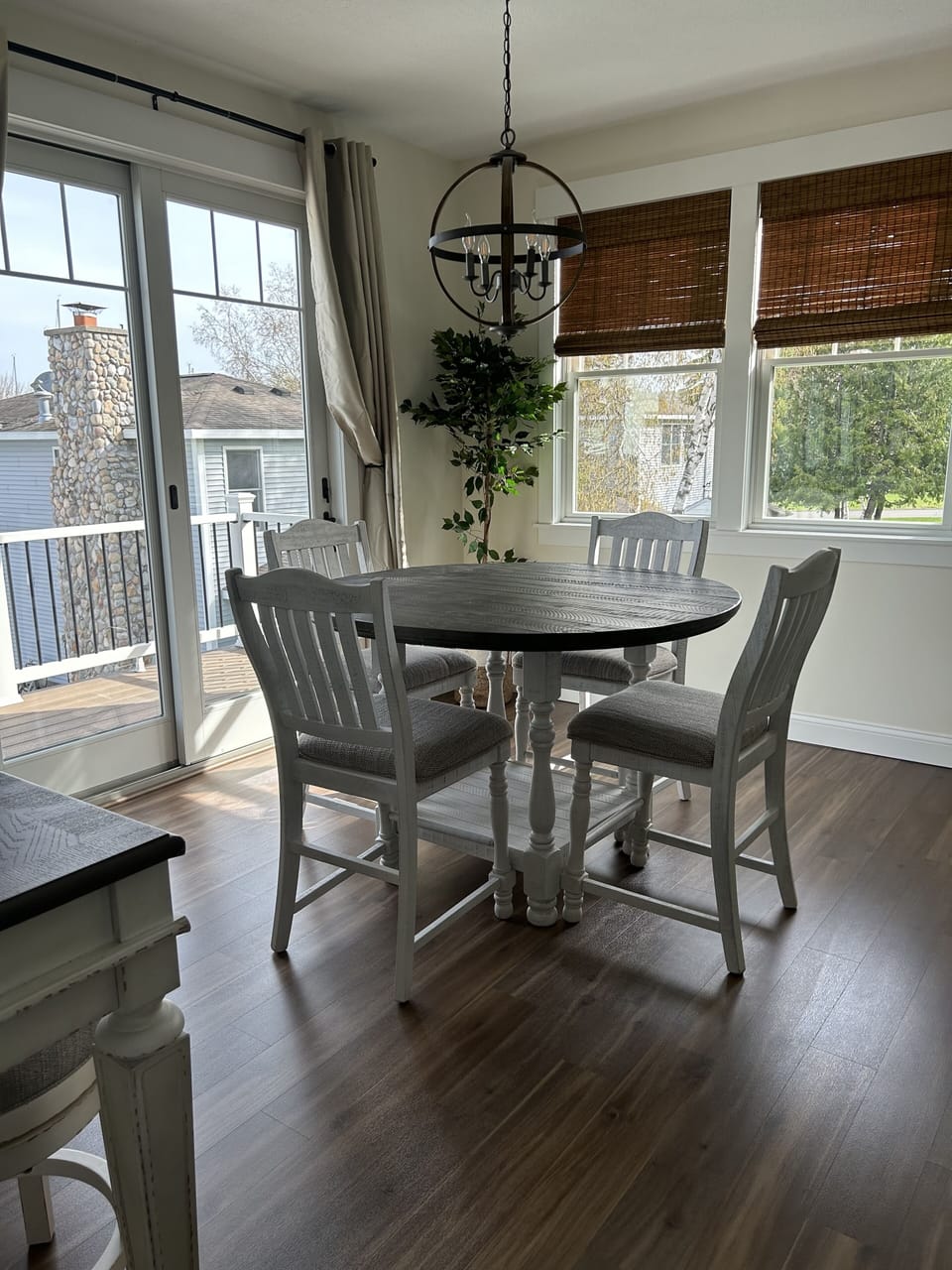 Bar height dining table