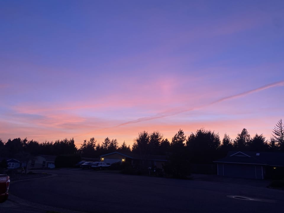 Beautiful sunrises and sunsets. 