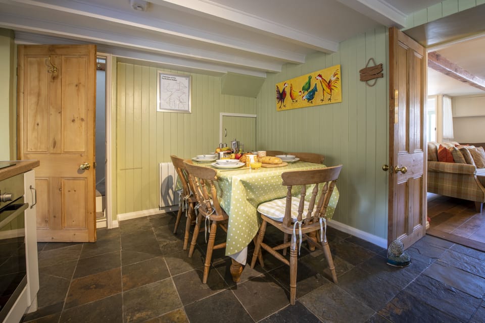 Ground floor: Dining area leading to the first floor