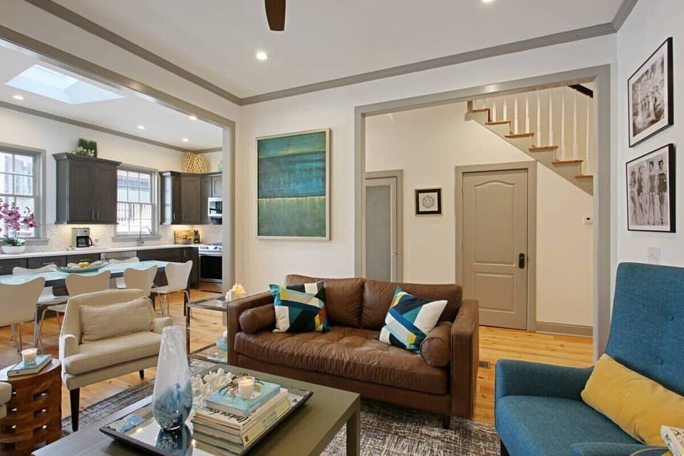 Open Concept Living Room | XL Flat Screen TV | Natural Light | First Floor
