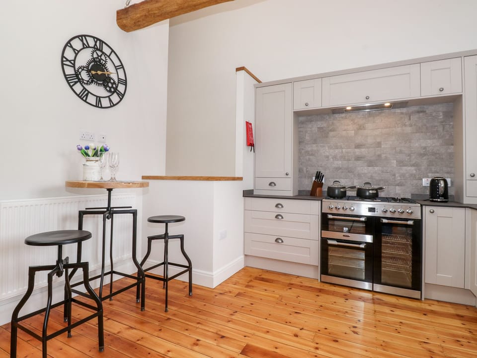 Fridge, dishwasher, electric kettle, toaster