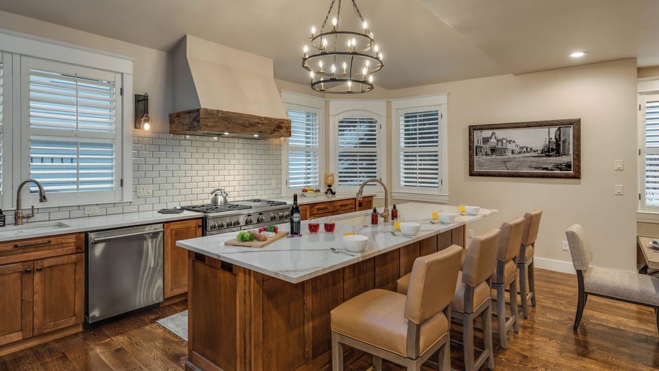 Beautiful kitchen with breakfast bar seating