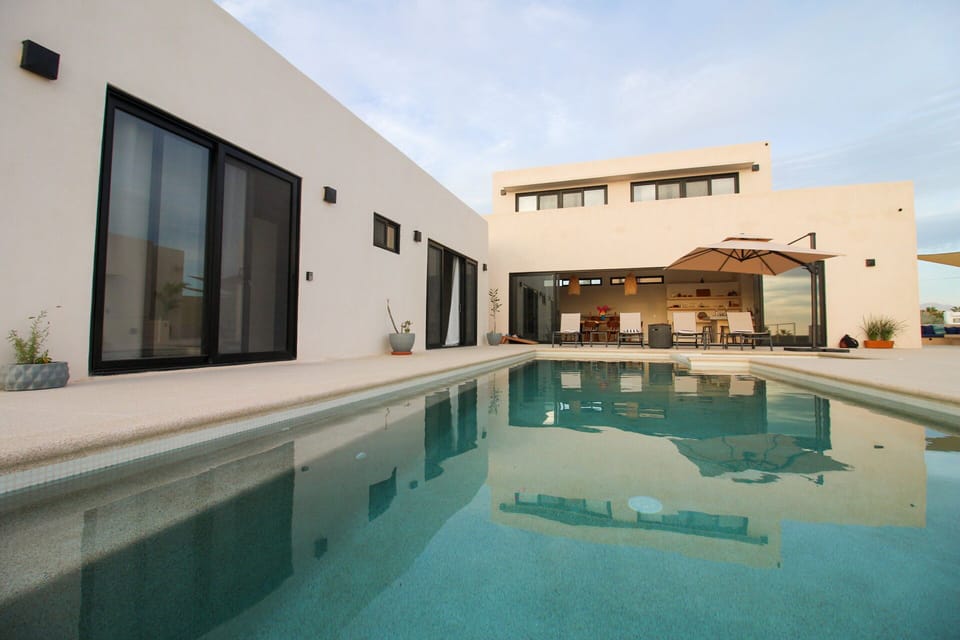 Front terrace and pool