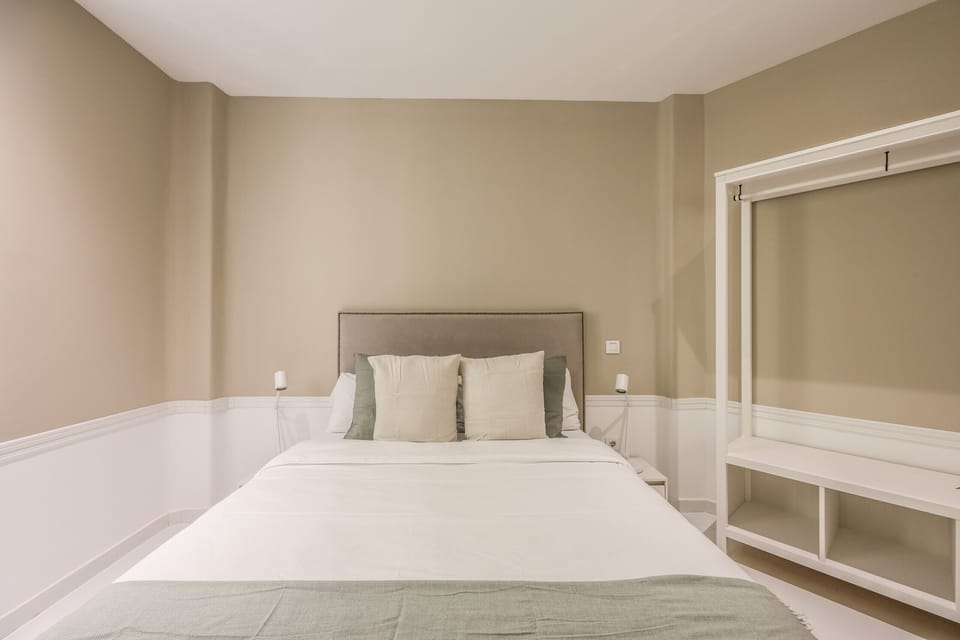 View of the bedroom with double bed
