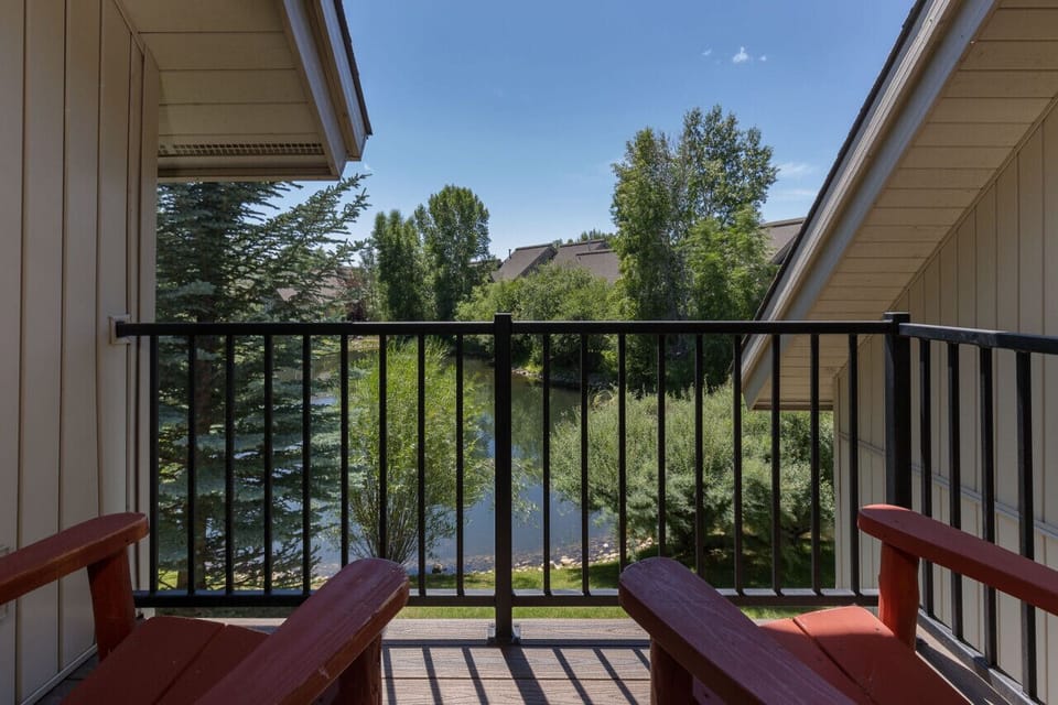 View of pond from porch