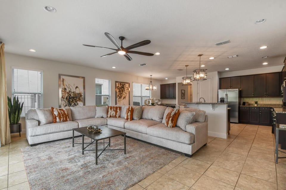 Stylish Open-Concept Living Space