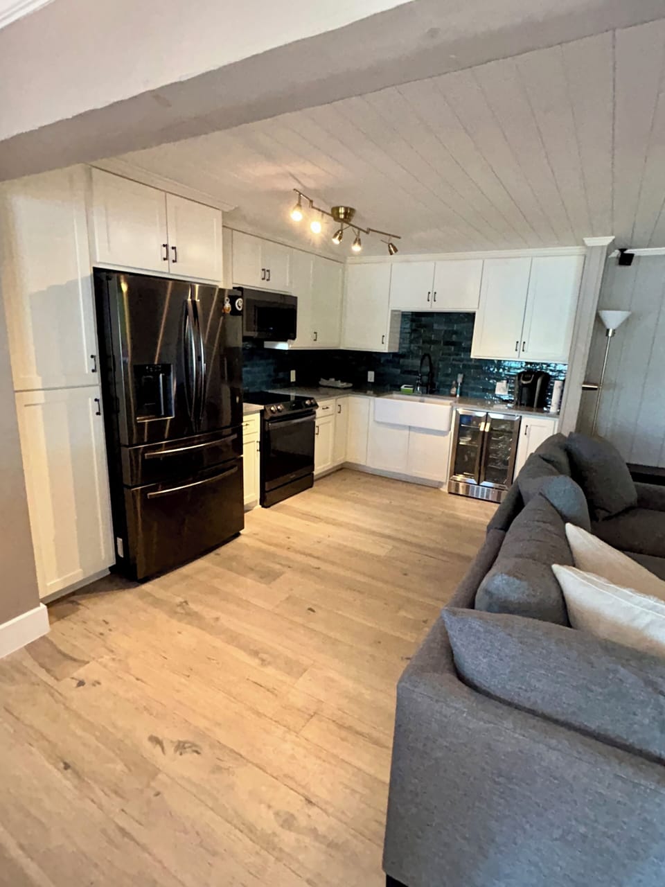 Open kitchen and living space designed for relaxing and spending time together