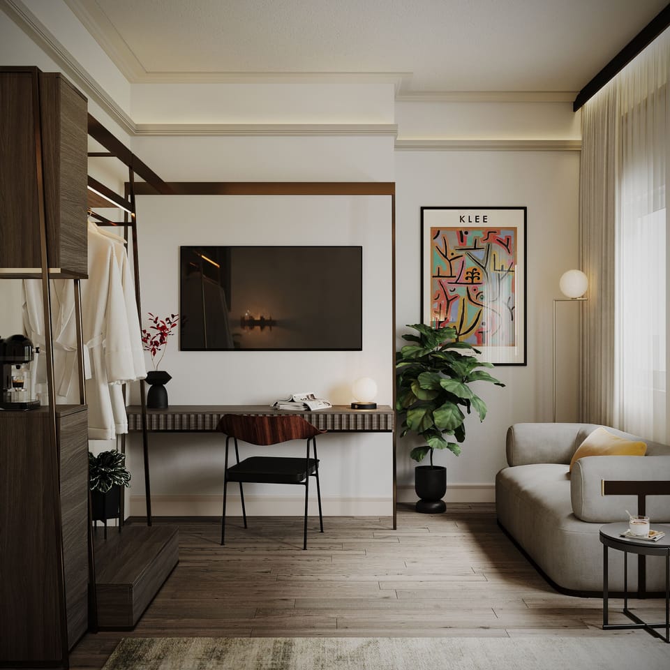 Premium Double Room | Desk, blackout drapes, soundproofing, iron/ironing board