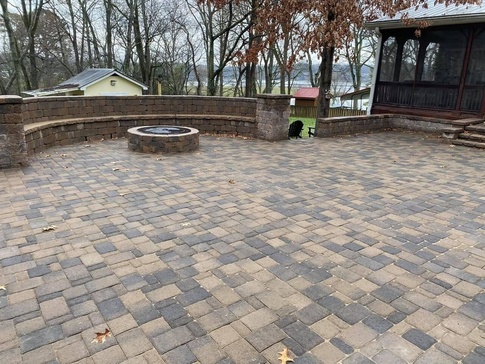 Gigantic paver patio