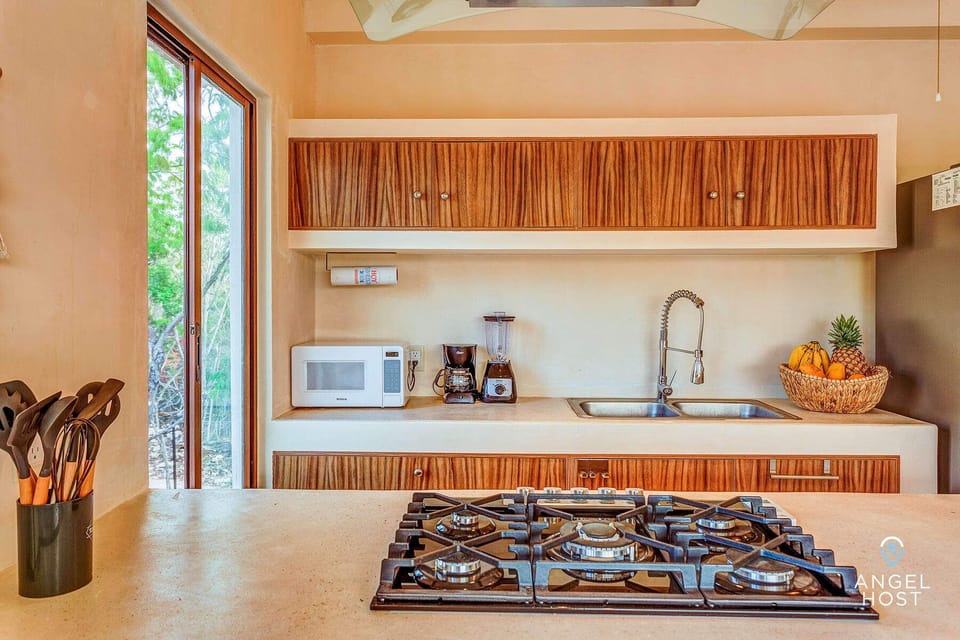 Fully-equipped kitchen with all new appliances & everything you need to cook at home