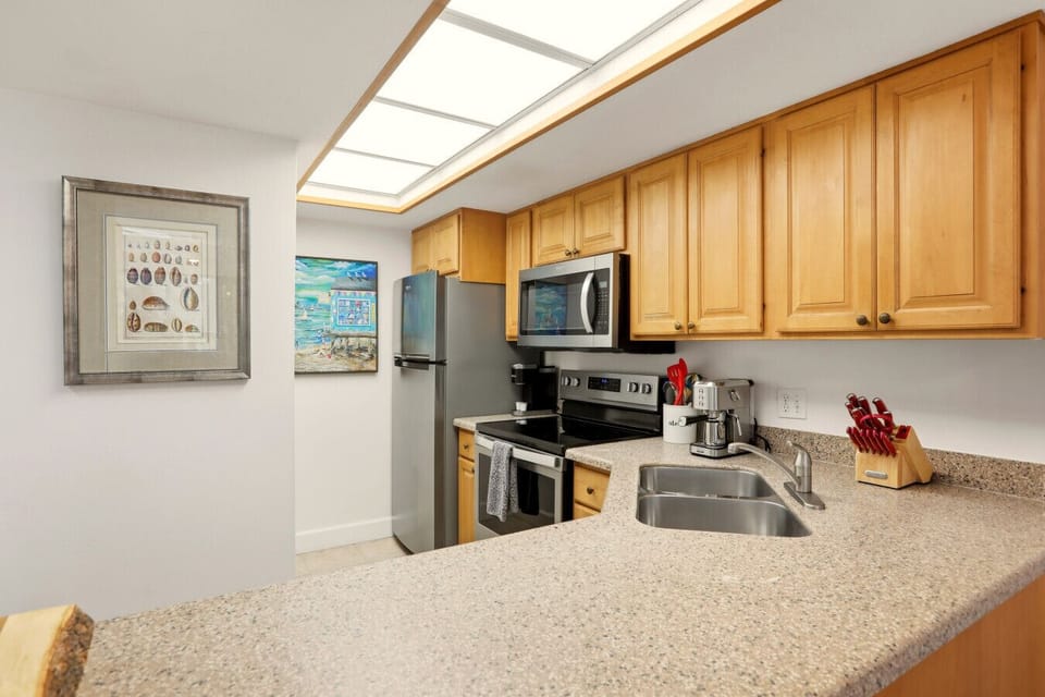 Kitchen area, All newer stainless steel appliances.