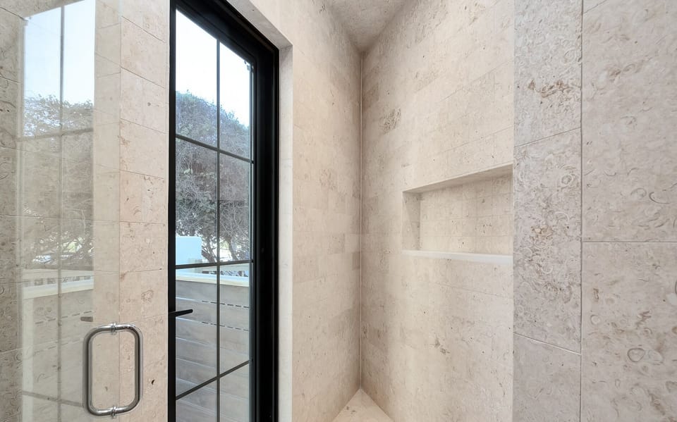First Floor Full Bathroom - Shower Accessible from Outside