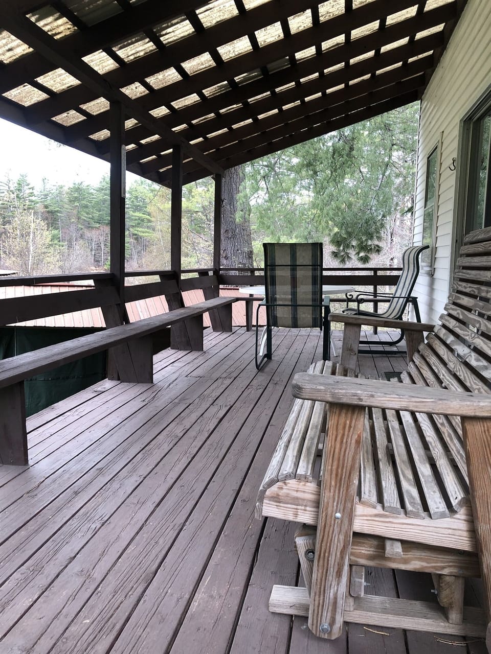 Large covered back patio