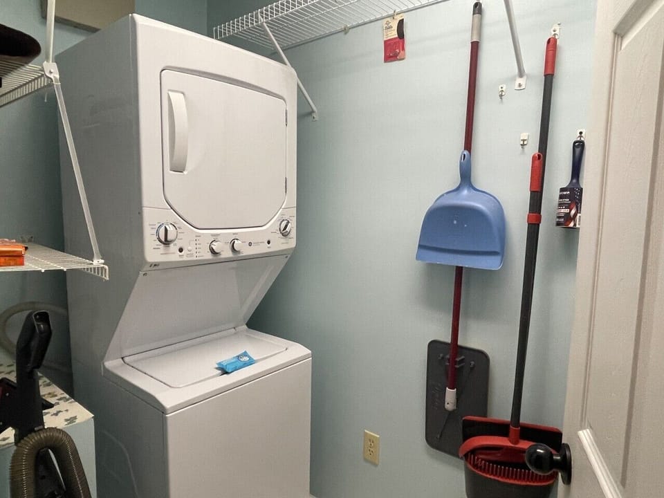 In-unit washer and dryer — pack light, stay a while