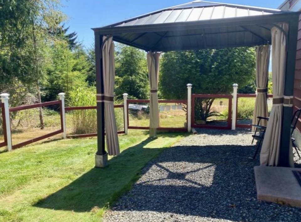 Fenced dog area