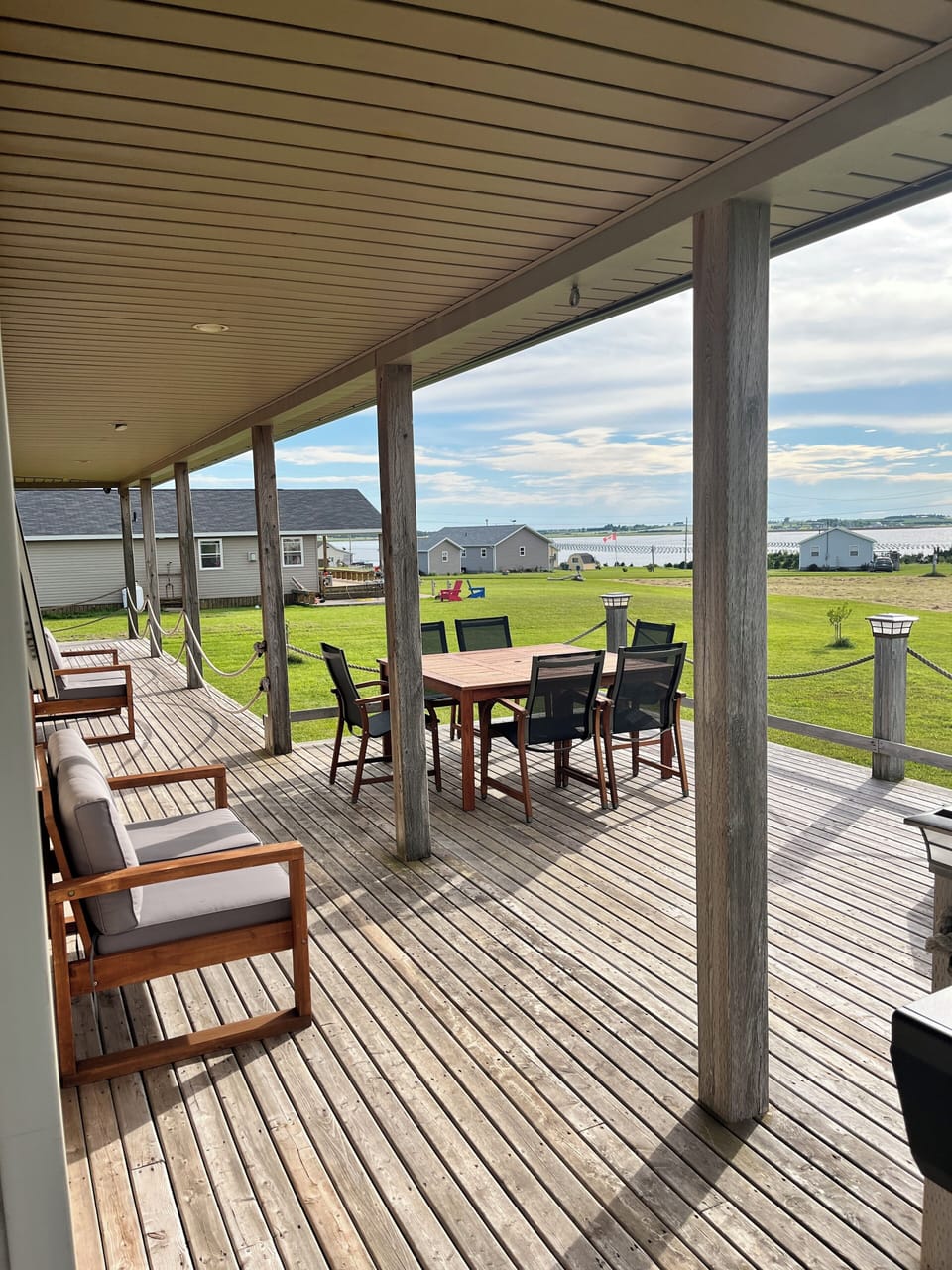 Front deck with view of Darnley Basin