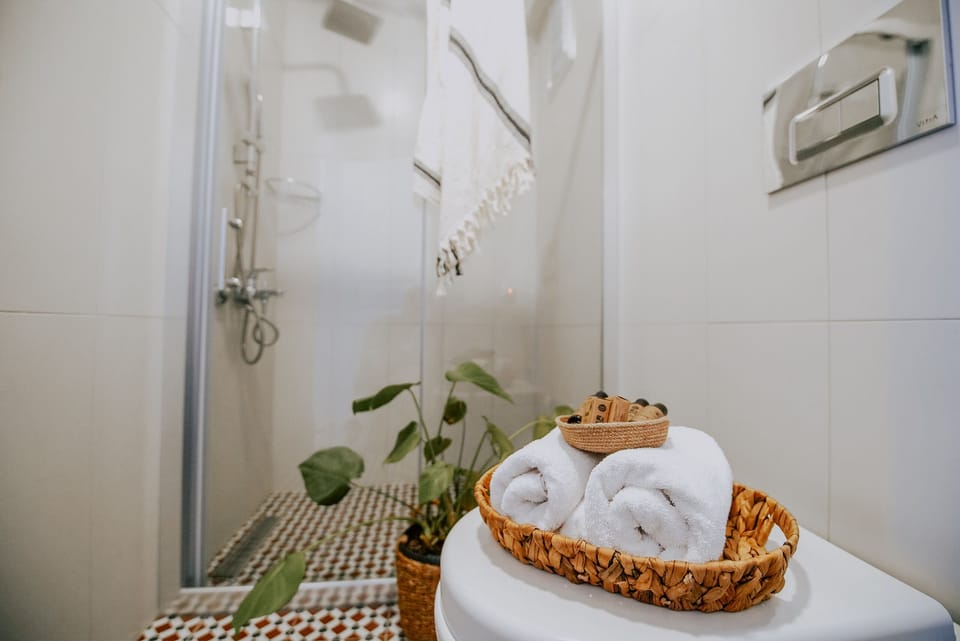 Deluxe Double Room | Bathroom | Shower, free toiletries, hair dryer, towels