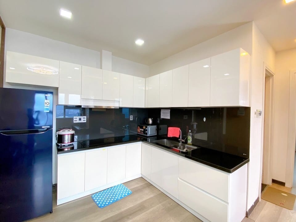 Fridge, microwave, rice cooker, cookware/dishes/utensils
