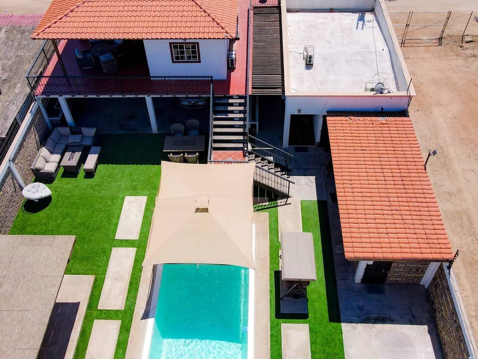 Get a breathtaking bird's eye drone view of Casa Barquito Rental Home, San Felipe Baja California MX. A unique & stunning Baja California coastal property like no other!