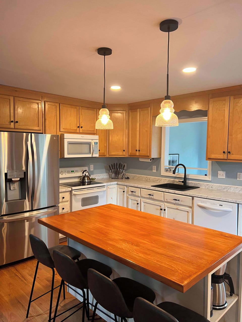 Fully stocked kitchen with everything you need for family meals & group trips.