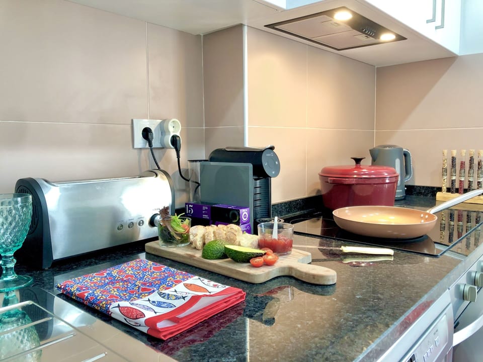 A cozinha totalmente equipada