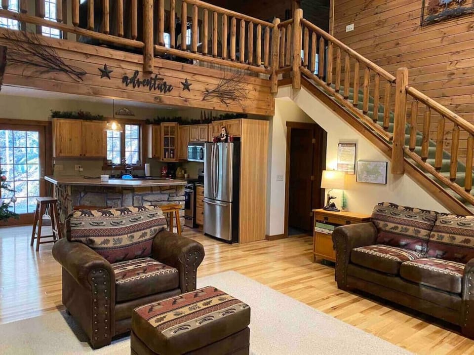 Living room with loft