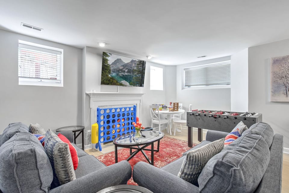 Second family room with Game Room. Pull out double bed sofa