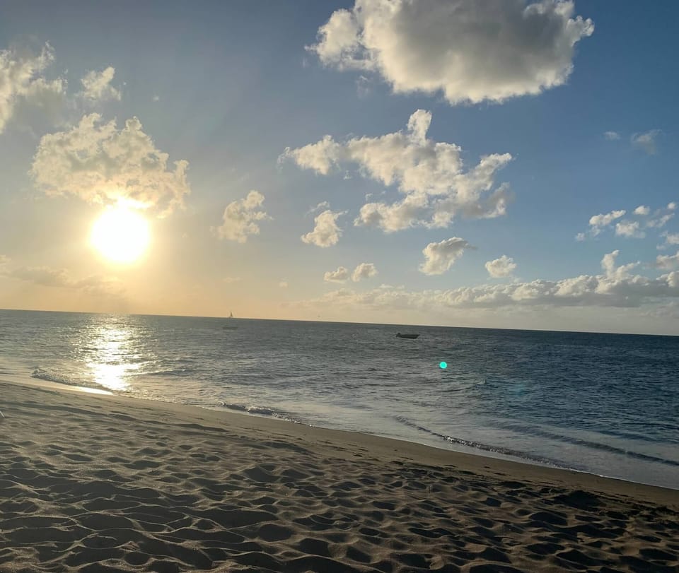Sunset views from our beach