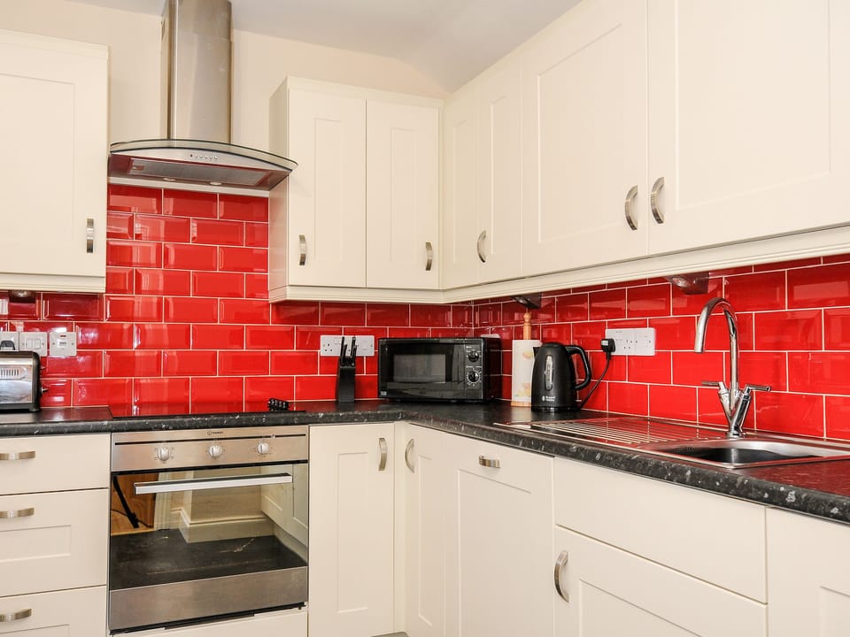 Fridge, microwave, dishwasher, electric kettle