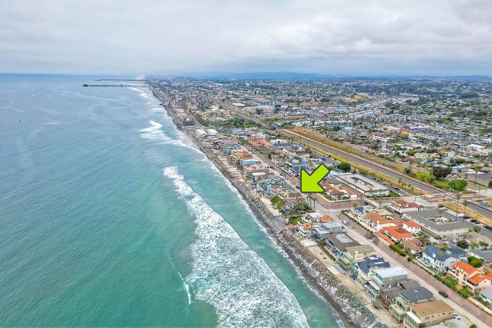 The home is a short drive away from Oceanside Pier